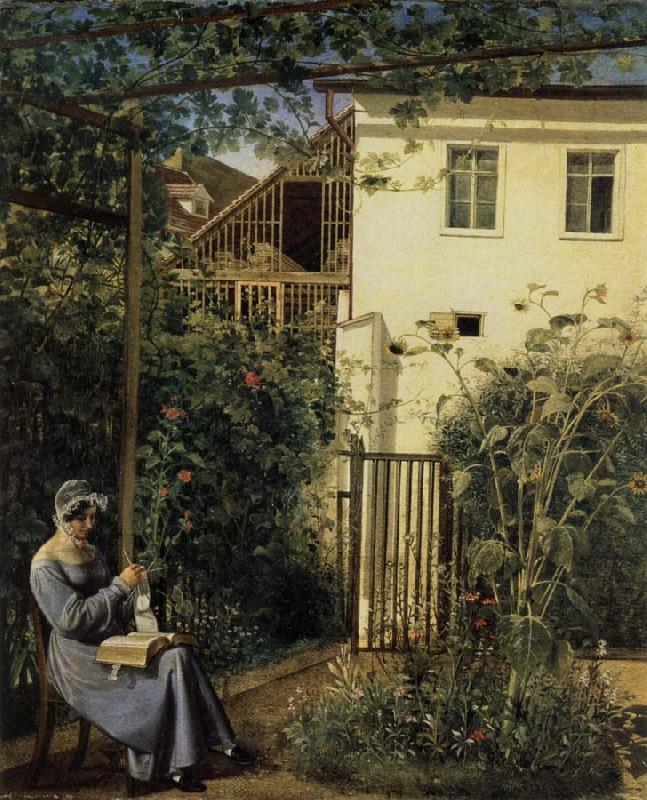 Erasmus Ritter von Engert A Garden in Vienna Sweden oil painting art